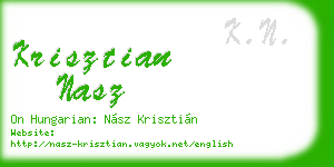 krisztian nasz business card