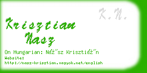 krisztian nasz business card